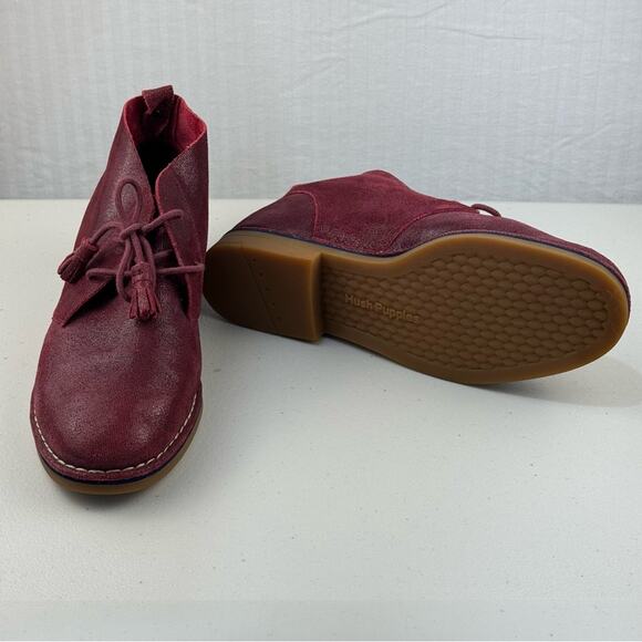 Hush Puppies Cyra Catelyn Burgundy Sparkle Suede Ankle Bootie Women’s 10 EUR 42 - Picture 10 of 12